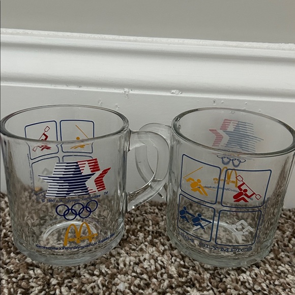 Vintage Other - Vintage 1984 McDonalds Los Angeles Olympic Glass Coffee Mug -Set of 2